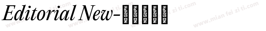 Editorial New字体转换